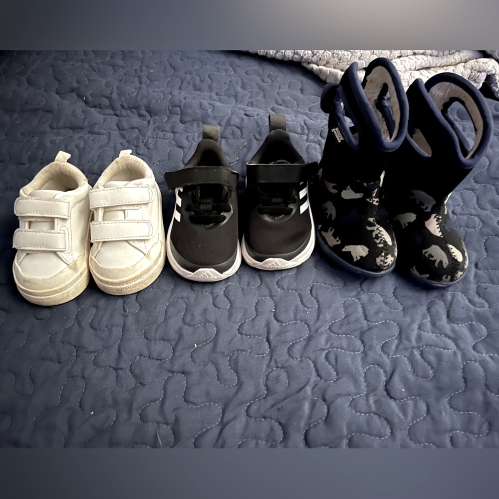 3 pairs of toddler size 4 shoes